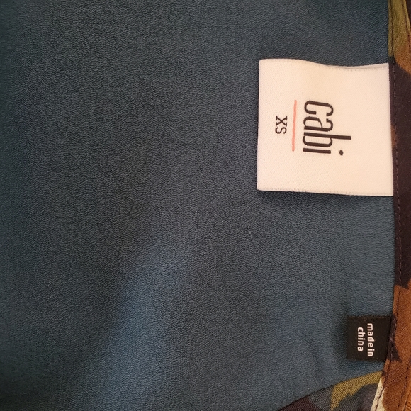 CAbi Pirouette Floral Semi Sheer Long Sleeve Tiered Dress Style 3460 Size XS - Picture 11 of 12